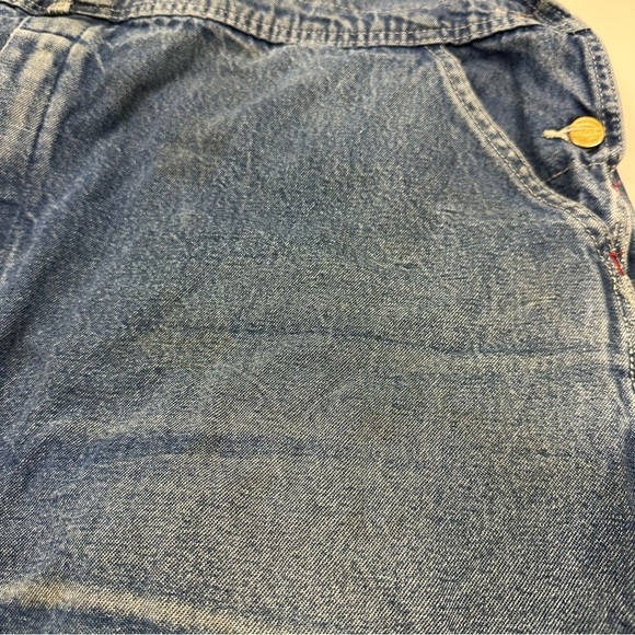 Dickies Blue Denim Carpenter Bib Overalls 42 x 32 - Picture 9 of 16